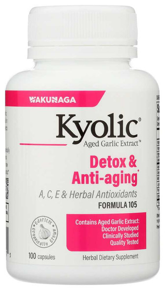 KYOLIC: Aged Garlic Extract Detox and Anti-Aging Formula 105, 100 Capsules New