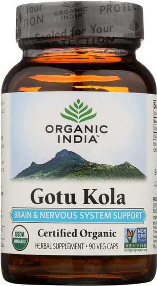 ORGANIC INDIA: Gotu Kola Herbal Supplement, 90 caps New