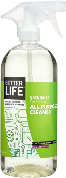 BETTER LIFE: What-Ever! Natural All-Purpose Cleaner Clary Sage & Citrus, 32 oz New