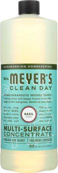 MRS. MEYER'S: Multi-Surface Concentrate Basil Scent, 32 oz New