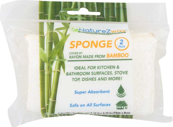 NATUREZWAY: Sponge Bamboo 2 pk, 1 ea New