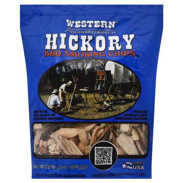 WESTERN: Hickory Bbq Smoking Chips, 2.25 lb New