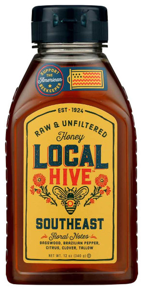 LOCAL HIVE: Honey Southeast Raw, 12 oz New