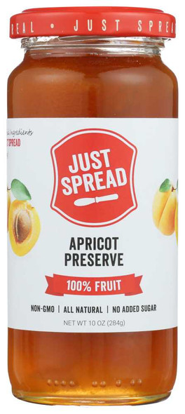 JUST SPREAD: Apricot Preserve Spread, 10 oz New