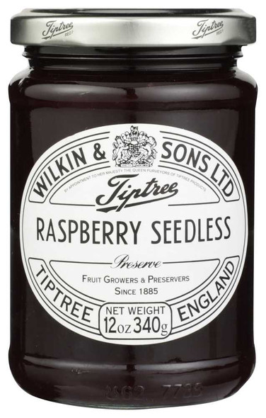 TIPTREE: Preserve Raspberry, Seedless, 12 oz New