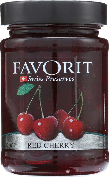 FAVORIT: Preserve Red Cherry, 12.3 oz New