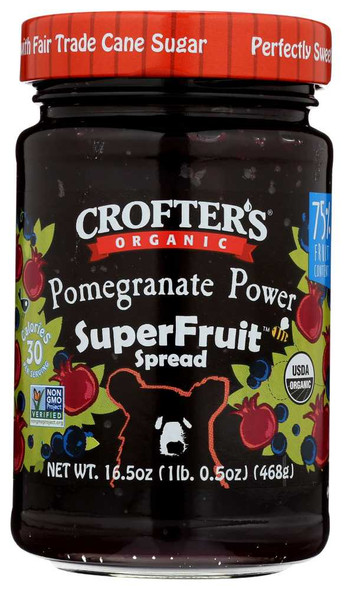 CROFTERS: Organic Pomegranate Power Superfruit Spread, 16.5 oz New