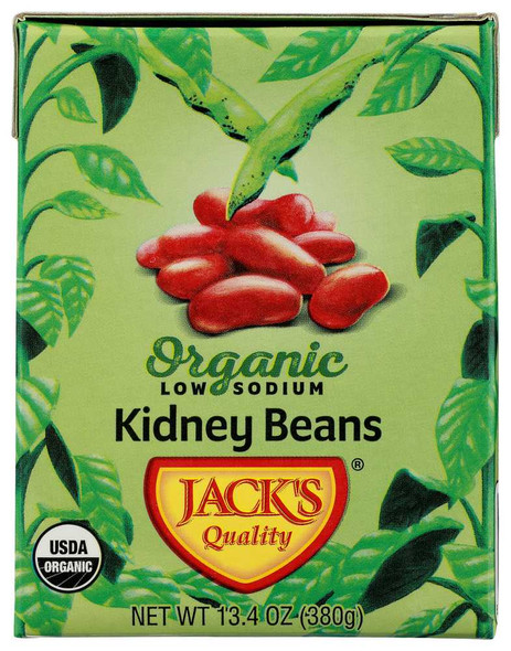 JACKS QUALITY: Bean Rd Kdny Lw Sodium Or, 13.4 oz New