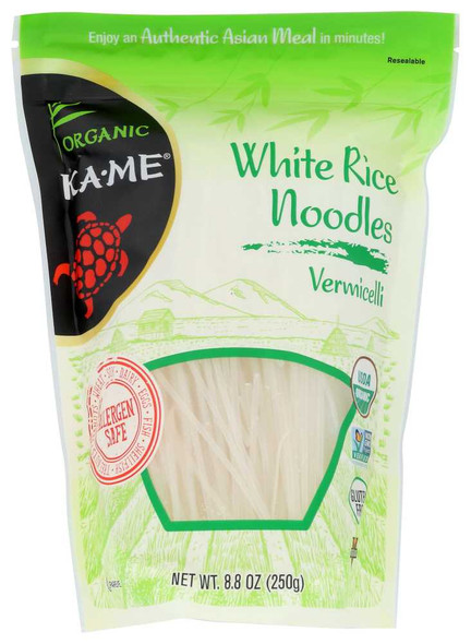 KA ME: Organic White Rice Noodles Vermicelli, 8.8 oz New
