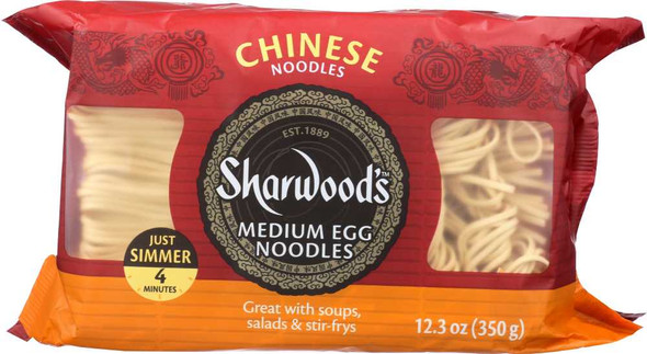 SHARWOODS: Medium Egg Chinese Noodles, 12.3 oz New
