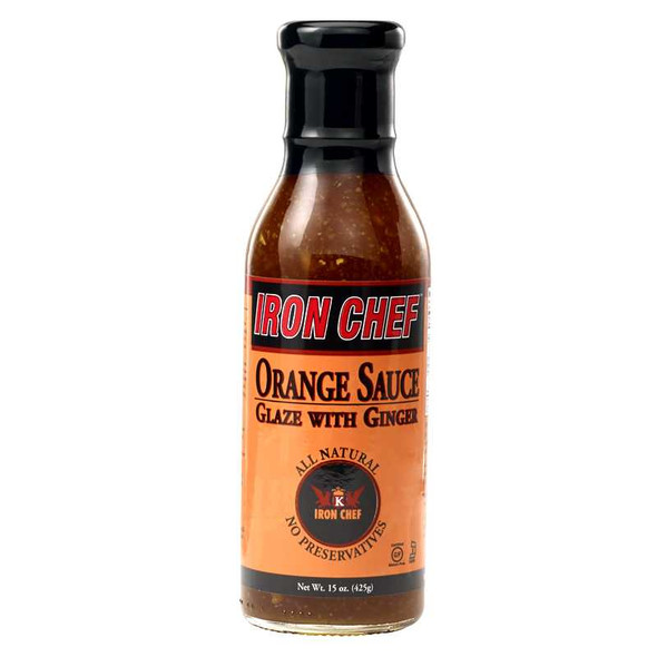 IRON CHEF: Orange Sauce Glaze With Ginger, 15 oz New