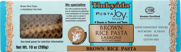 TINKYADA: Brown Rice Pasta Lasagne With Rice Bran, 10 oz New