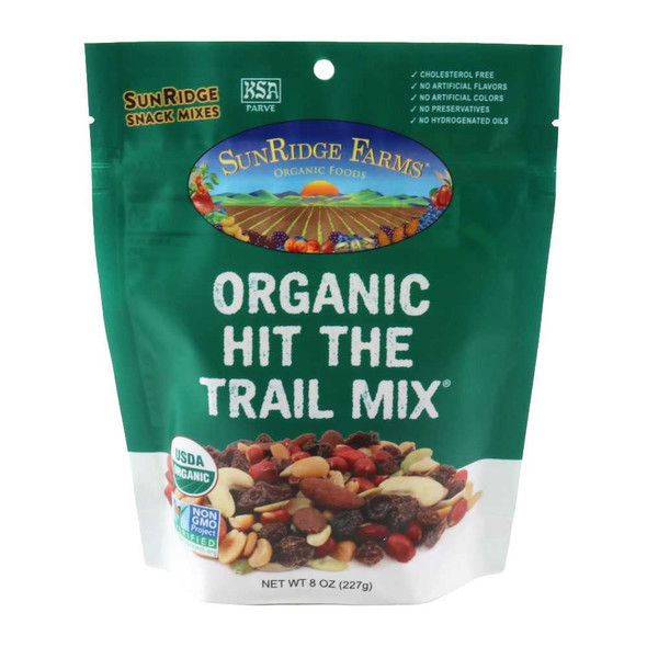 SUNRIDGE FARM: Organic Hit The Trail Mix, 8 oz New