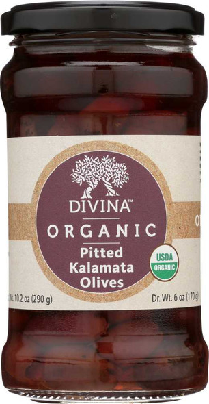 DIVINA ORGANIC: Kalamata Pitted Olives, 6 Oz New