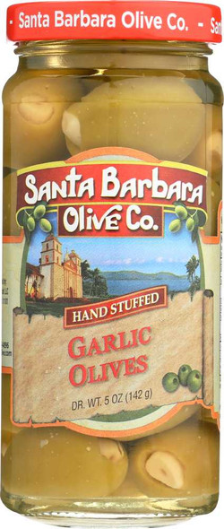 SANTA BARBARA OLIVE CO.: Garlic Stuffed Olives, 5 oz New
