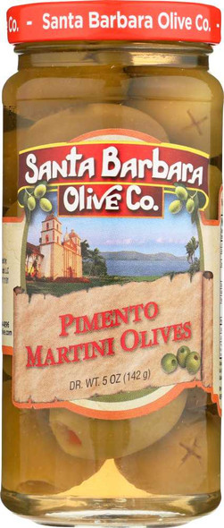 SANTA BARBARA OLIVE CO.: Pimento Stuffed Martini Olives, 5 oz New