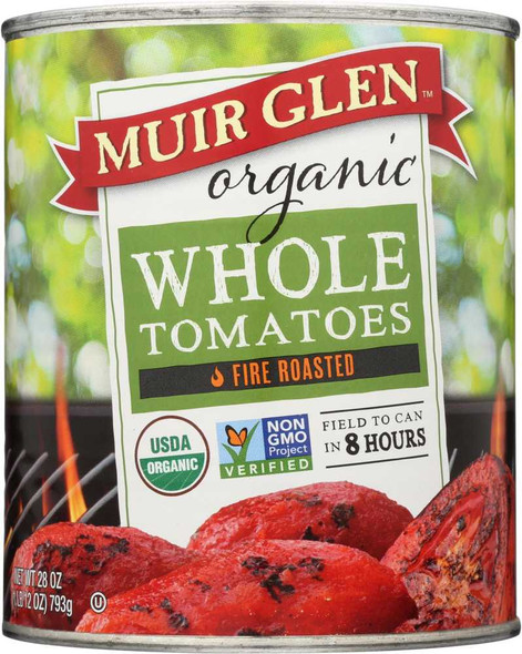 MUIR GLEN: Organic Whole Tomatoes Fire Roasted, 28 oz New
