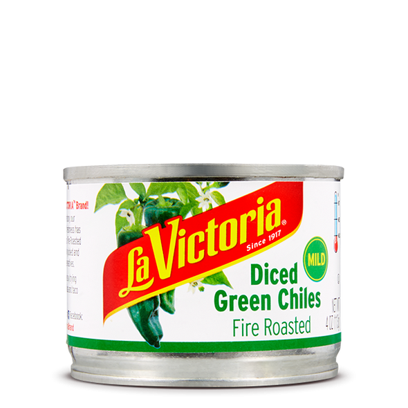 LA VICTORIA: Fire Roasted Diced Green Chiles Mild, 4 oz New