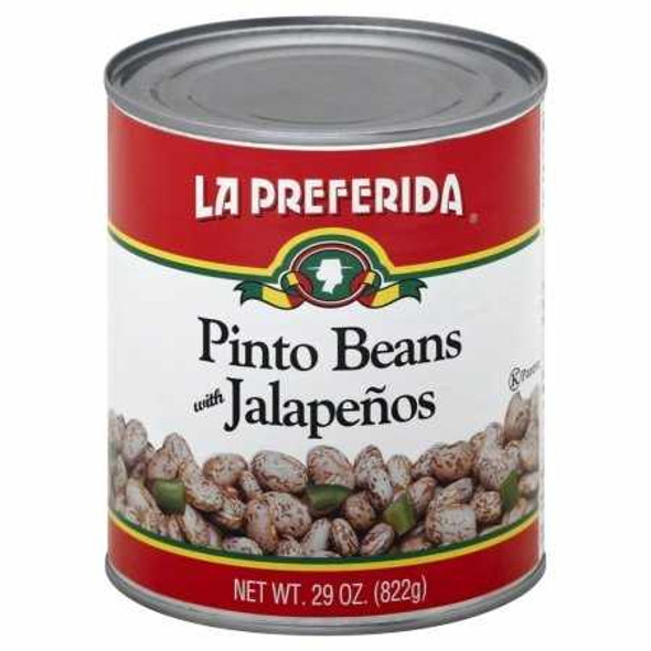 LA PREFERIDA: Pinto Beans With Jalapenos, 29 oz New