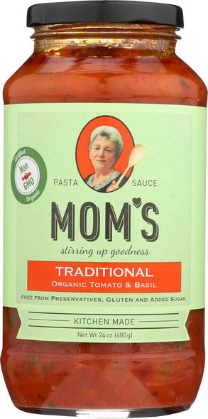 MOMS: Spaghetti Sauce Traditional Tomato & Basil, 24 oz New