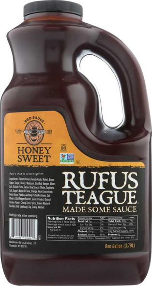 RUFUS TEAGUE: Honey Sweet BBQ Sauce, 1 ga New