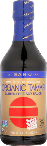 SAN-J: Organic Gluten Free Soy Sauce Tamari, 20 oz New