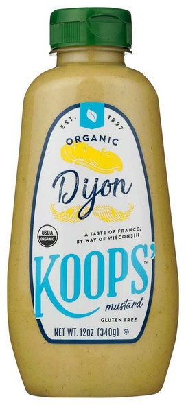 KOOPS: Organic Dijon Mustard, 12 oz New