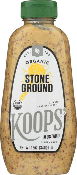 KOOPS: Organic Stone Ground Mustard, 12 oz New