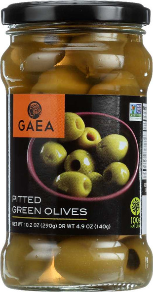 GAEA: Organic Pitted Green Olives, 4.9 Oz New