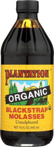 PLANTATION: Organic Blackstrap Molasses, 15 oz New