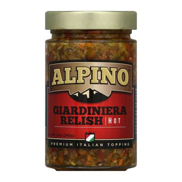 ALPINO: Giardiniera Relish Hot, 12 oz New