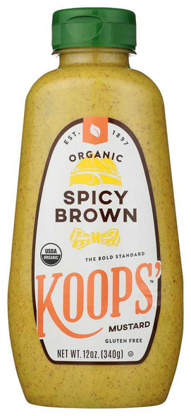 KOOPS: Mustard Spicy Brown Org, 12 oz New