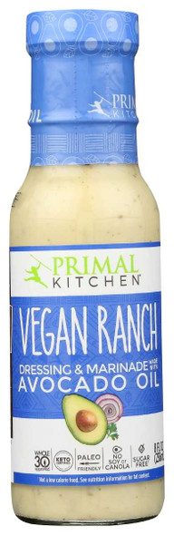 PRIMAL KITCHEN: Dressing Vg Rnch Avcd Df, 8 fo New