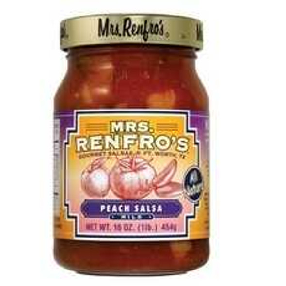 MRS. RENFRO'S: Mild Peach Salsa, 16 oz New