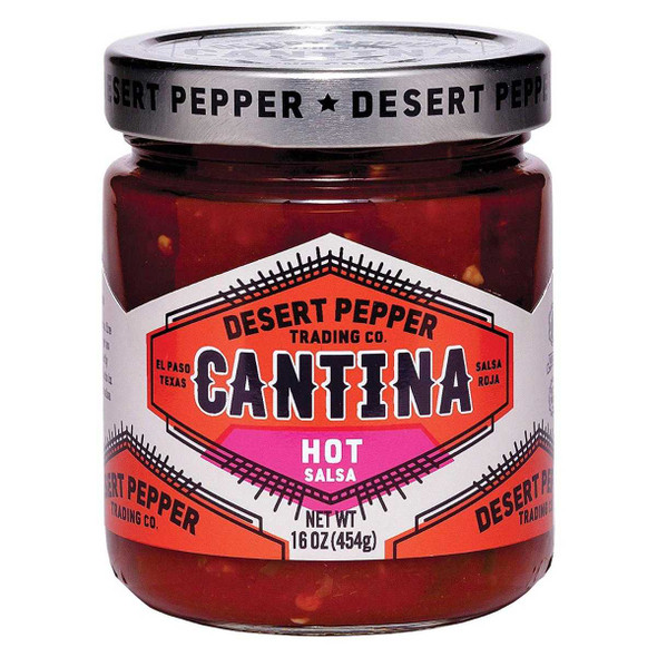 DESERT PEPPER: Cantina Salsa Hot, 16 oz New