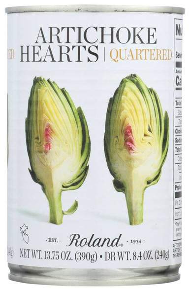 ROLAND: Quartered Artichoke Hearts, 13.75 oz New