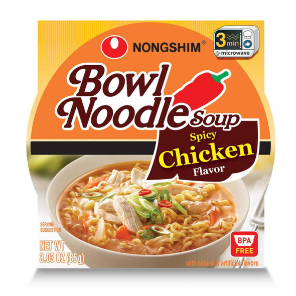 NONG SHIM: Spicy Chicken Bowl, 3.03 oz New
