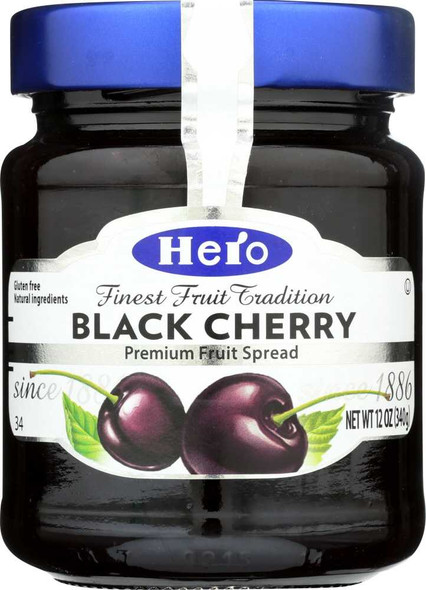 HERO: Premium Black Cherry Fruit Spread, 12 oz New