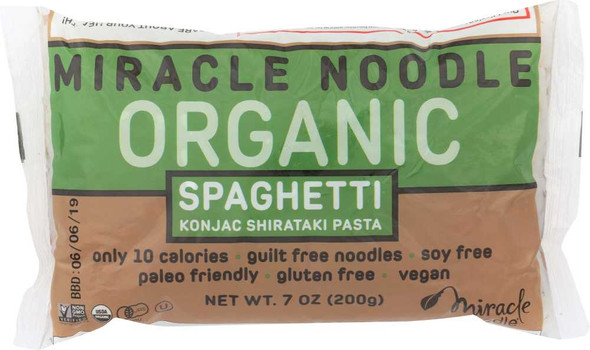 MIRACLE NOODLE: Organic Spaghetti Konjac Shirataki, 7 oz New