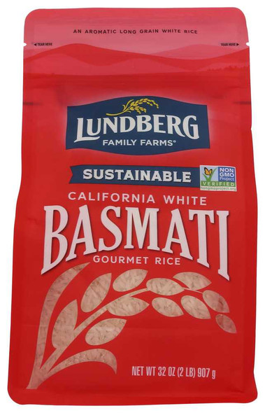 LUNDBERG: California White Basmati Rice, 2 lb New