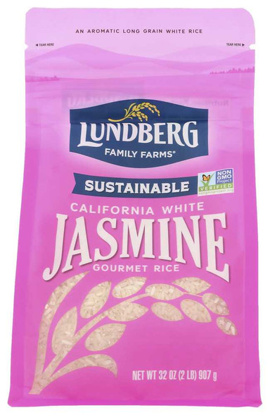 LUNDBERG: Gluten Free California White Jasmine Rice, 2 lb New