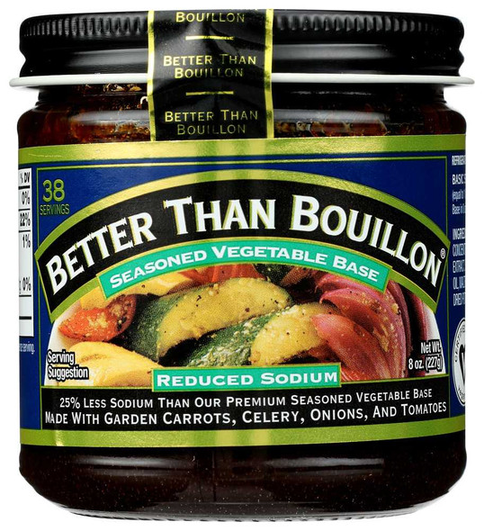 BETTER THAN BOUILLON: Base Vegetable Reduced Sodium, 8 oz New