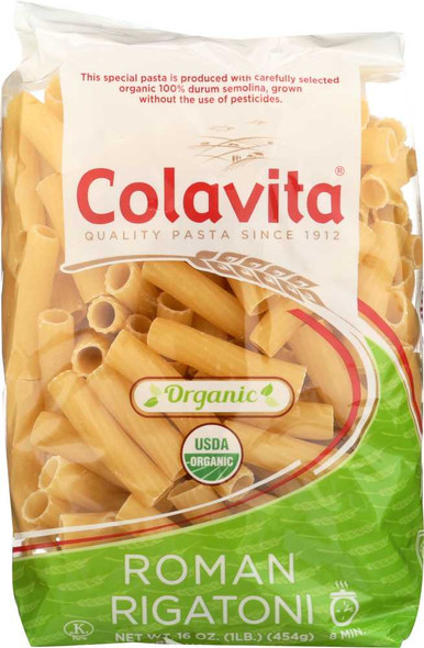COLAVITA: Pasta Roman Rigatoni Organic, 16 oz New