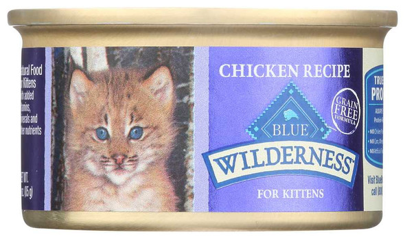 BLUE BUFFALO: Wilderness for Kittens Chicken Recipe, 3 oz New
