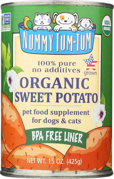 NUMMY TUM TUM: Organic Sweet Potato Dog and Cat Food, 15 oz New