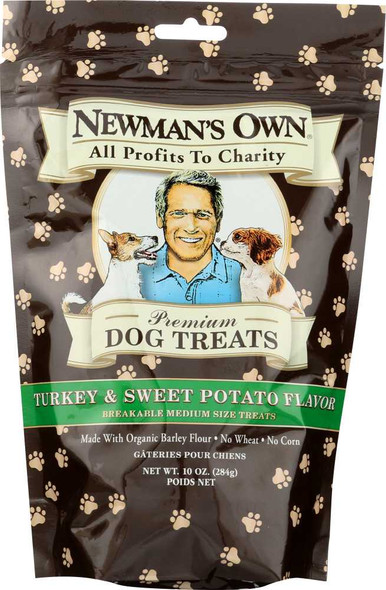 NEWMAN'S OWN: Premium Dog Treats Turkey and Sweet Potato, 10 oz New