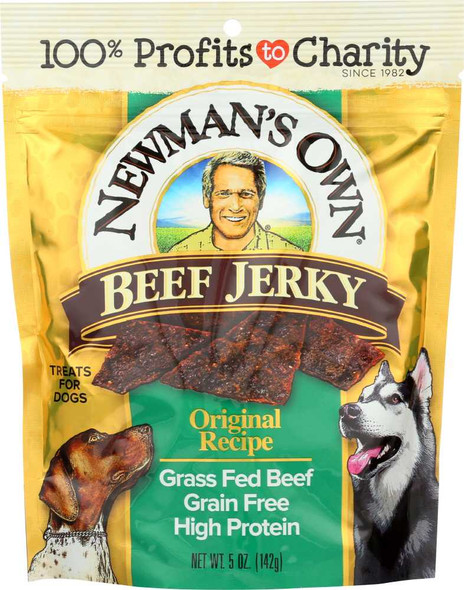 NEWMANS OWN ORGANIC: Dog Treat Beef Jerky Original, 5 oz New