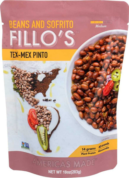 FILLOS: Beans Pinto Tex Mex, 10 oz New