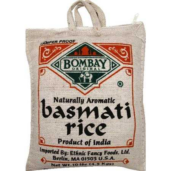 BOMBAY: Rice Basmati White, 10 lb New