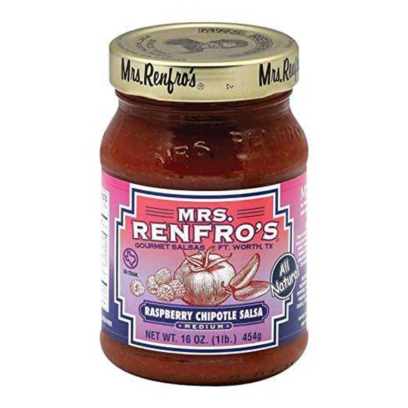 MRS RENFRO: Raspberry Chipotle Salsa, 16 oz New